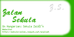 zalan sekula business card